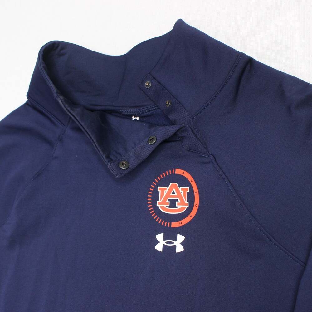 Under Armour Auburn Tigers Side Snap Button Pullover Sweater Mens Small RARE